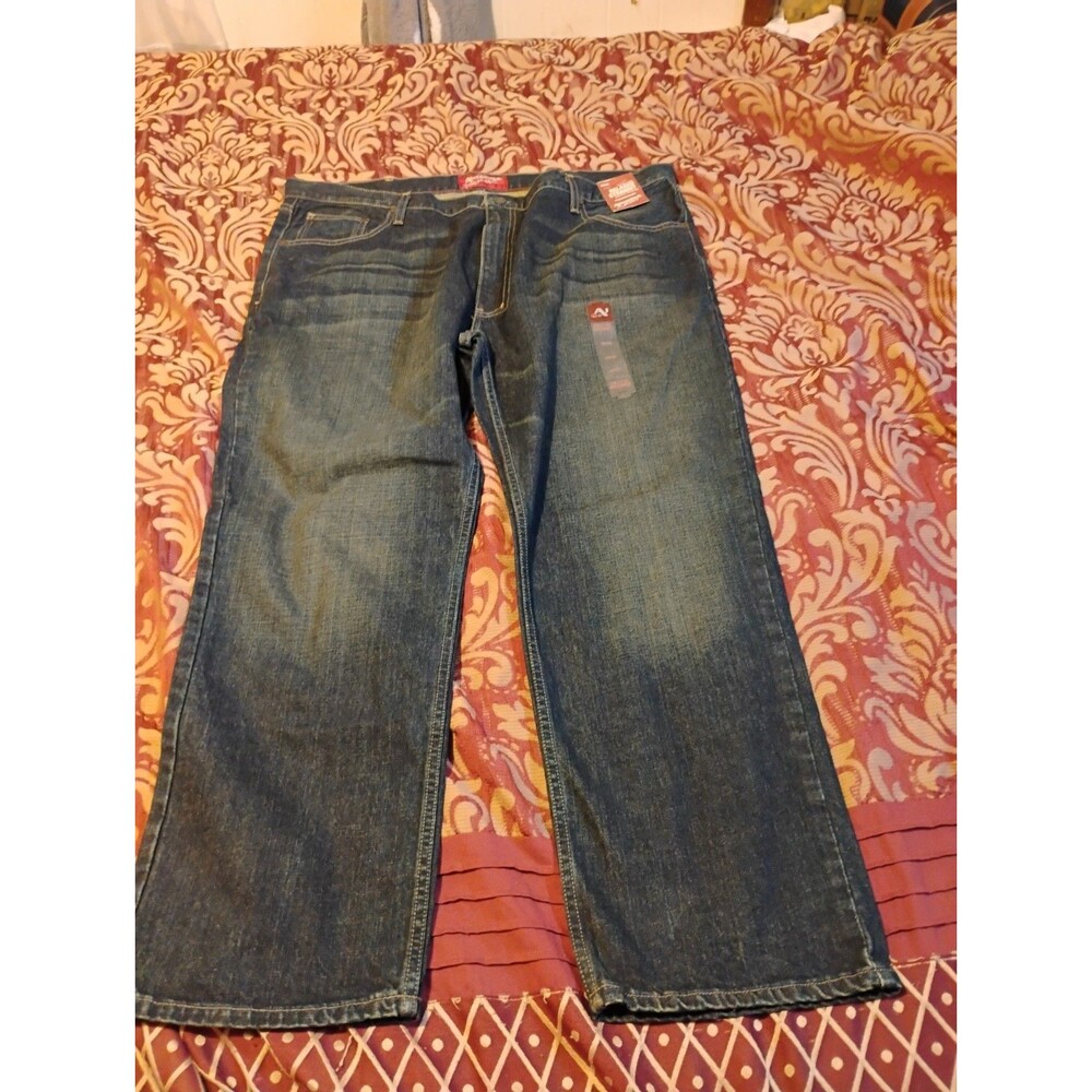 Men's Arizona Blue Jean Denim 42x29 Relaxed Straight Leg Sit Below Waist Tags